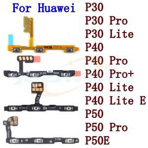 호환 전원 켜기 끄기 음소거 스위치 제어 키 볼륨 버튼 P50 P40 P30 Pro Lite P50E 교체 부품 용 플렉스 케이블