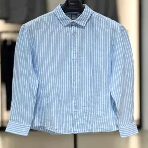 마 100 스트라이프 린넨 캐주얼 셔츠 WSZ1TT30A SKSC
