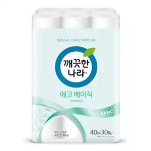 [핫트랙스]WL 깨끗한나라)에코베이직화장지(40MX30롤)(WFLPO1T)