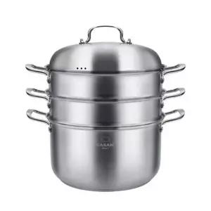 인덕션 찜 냄비 32cm 멀티 스텐 찜 냄비 대용량 찜요리냄비 찜기세트