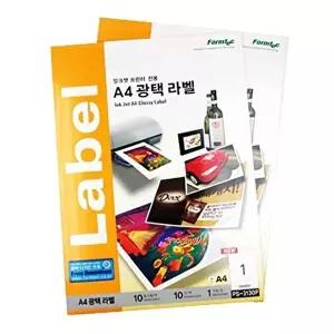 고품질 TBZ 폼텍)A4광택라벨(PS-3130P 10매) 문구사무용품 스티커라벨 포토용지 잉크젯전용지 WFLZ773