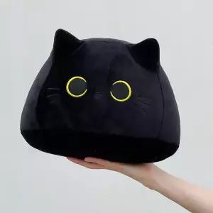 모찌 깜냥이 검은 고양이 쿠션 애착 인형 필로우