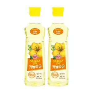 오뚜기 카놀라유 식용유 가정용 식당용 900ml 2개