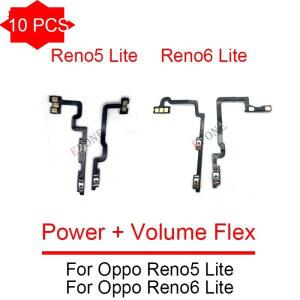 호환 전원 켜기 끄기 단추 볼륨 스위치 키 제어 플렉스 케이블, Reno5 F Reno6 Reno 5 6 Lite pro 5G, 10PCs