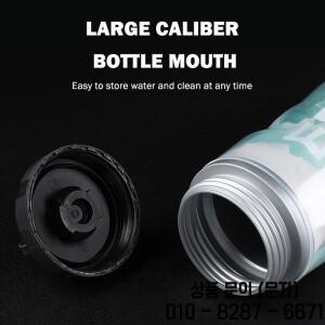 절연된 냉수 보관 자전거 물병 610ML 대용량 로드 바이시클 스퀴즈 MTB 스포츠
