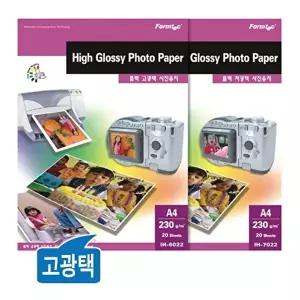 고품질 TBZ 폼텍)고광택포토용지(IH-6022 230g A4 20매) 문구사무 포토용지 잉크 WFLZ781