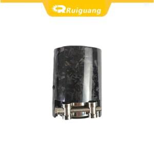 1PC 범용 스테인레스 스틸 배기 팁 새틴 카본 파이버 실버 블랙 120mm 길이 자동차 개조 머플러 (M 로고 포