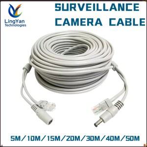 PoE 전원 연장 케이블 50M Cat5e CCA IP 카메라 NVR 시스템용 실외 공급 코드 와이어 플러그