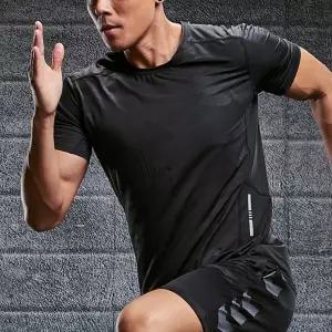 블랙 남자 트레이닝티 반팔티 쿨원단 헬스반팔 운동복 짐웨어