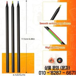 10pcs 7In1 검은 나무 연필 그라디언트 여러 가지 빛깔의 무지개 미술 드로잉을위한 색칠 스케치 문구