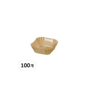가오스 국내생산 PET코팅 종이머핀컵(크라프트지) 100개입 45mm 사각