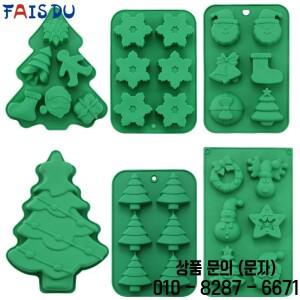 FAIS DU 실리콘 몰드 Bakeware DIY 초콜릿 크리스마스 트리 눈사람 선물 베이킹 도구 케이크 장식 액세서리