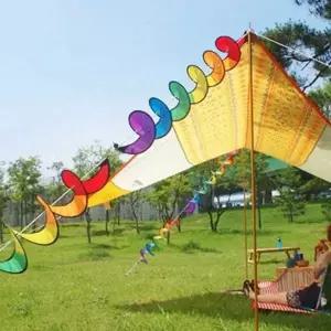 감성 캠핑 바람개비 무지개 텐트 바람개비 스피너 장식