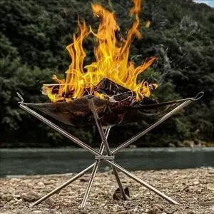 미니 캠핑 화로대 휴대용 경량 화로대 부시 불멍 바베큐 접이식