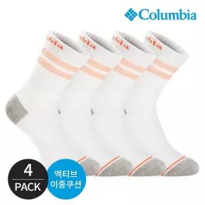 [컬럼비아] 여성 쿠션 넥앞선 등산 중목양말 4P_IV
