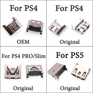 소니 호환 플레이스테이션 4 PS4 호환 구형 팻  슬림 프로 콘솔 인터페이스용 교체용 HDMI 호환 포트 디스