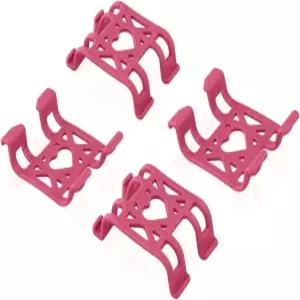 PEUTIER 4pcs 부착 클립 GPS와 호환되는 고양이 애완동물 위치 활동 교체 액세서리용 개 실리콘 로즈 레드