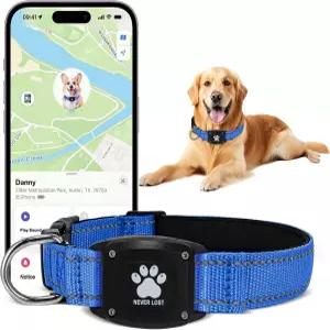 Myiwb GPS 개 목걸이 트래커 2-in-1 반사 방수 애완동물 iOS 전용 월 요금 없음 무제한 범위 추적 소형