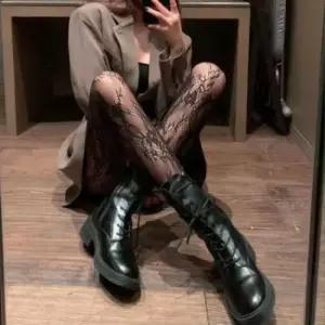 스타킹 망사스타킹 꽃덩굴 패턴 2컬러 시스루 2색