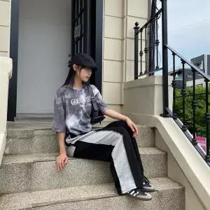 여성 배색 포켓 일자핏 트레이닝 바지 팬츠 츄리닝