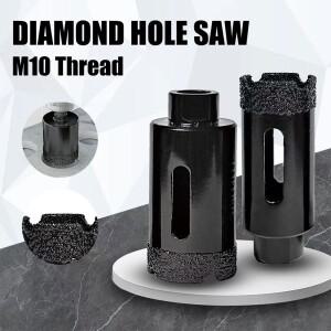 1Pc M10 6-100mm 다이아몬드 Brazed 코어 드라이 드릴 비트 도마그네틱 타일 대리석 유리 화강암 구멍 톱
