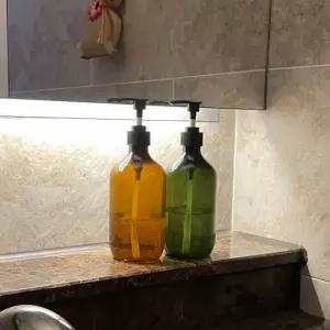 P1 샴푸 공병 펌핑용기 디스펜서 브라운 500ml