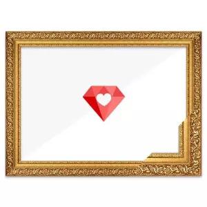 60x90 프리미엄 보석십자수 패브릭형 액자 (골드) (아크릴