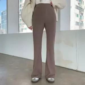 여성용 스웨터 나팔 편한 바지 니트 팬츠