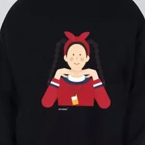 여자 키밍 맨투맨 우정룩 티셔츠 시밀러룩 기모맨투맨 양갈래소녀