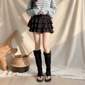 [옷자락]여성 캐주얼 캉캉 레이스 미니 스커트 치마 OOTD_P423294943
