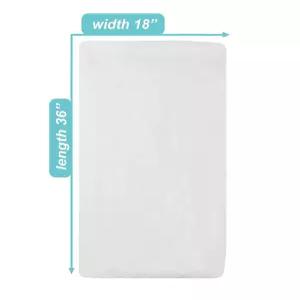 TL 케어 100 내추럴 코튼 저지 니트 18인치 x 36인치 거치대/바시넷 시트 - 남녀 공용 흰색 부드러운
