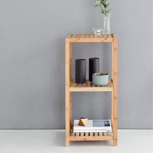 내추럴 대나무 틈새 수납 낮은선반 3단 정수기대 DIY