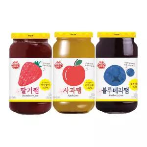 오뚜기 딸기쨈 블루베리쨈 사과쨈 500g 카페 디저트 과일쨈