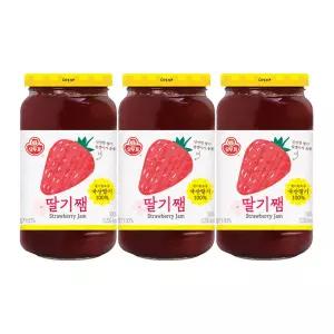 오뚜기 딸기쨈 식빵 토스트 와플 과일쨈 브런치 간식 500g 3개