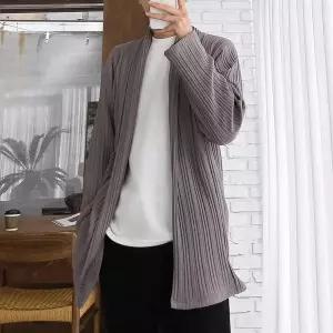 [리빌모아]남자 플리즈 오픈 롱 가디건 5C CA Q097 그레이_P423366136