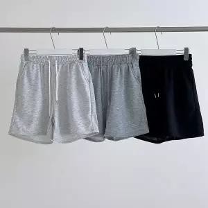 [옷자락]여성용 4부 무채색 와이드핏 밴딩 데일리 트레이닝 반바지_P423367770