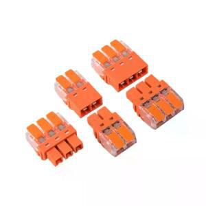 1pcs 2pcs 4pcs 2/3/4 In Out cmK 64  플러그용 퀵 레버 전선 커넥터 수 암 단자 범용 블록