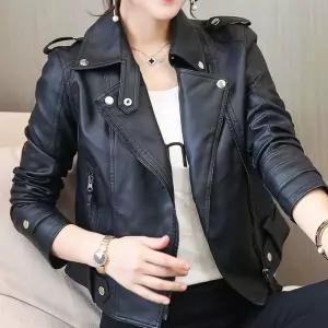 가죽자켓 레더JK 재킷 점퍼 모던 여성 스트랩 라이더 여자 아우터