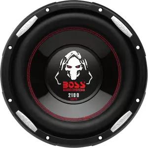 보스 오디오 팬텀 10인치 2100W DVC 4옴 딥 베이스 자동차 서브우퍼 P106DVC