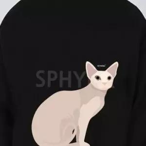 티셔츠 긴팔 맨투맨 스핑크스 여자 기모맨투맨 고양이 키밍 남자