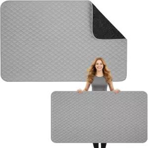 테젬 초대형 다림질 매트 35.4 x 63 인치 내열 담요 테이블 상판 조리대 가정 세탁실용 퀼팅 다리미 보드