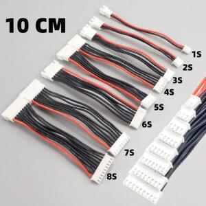 5PCS 10cm 1S/2S/3S/4S/5S/6S/7S/8SBattery 밸런스 충전기 실리콘 와이어 연장 리드 JST XH RC 드론 용 커넥터 어댑터 플러그