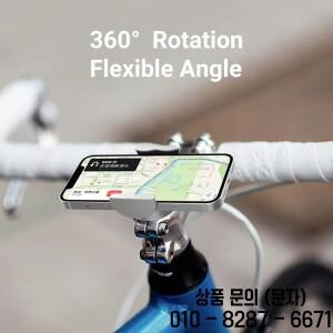 자전거 핸드폰 거치대 360 ° 회전 알루미늄 합금 베이스 산악 및 도로 휴대폰 홀더 4 6.3인치