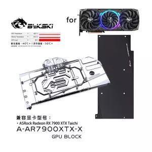 Bykski 워터 블록 ASRock AMD Radeon RX 7900 XTX Taichi GPU 카드 구리 냉각 라디에이터 RGB AURA A-AR790