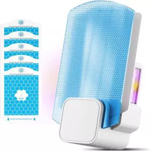 실내용 초파리 트랩 1개 장치+5개 리필 날벌레 나방 벌레 곰팡이 3-in-1 UV/Blue/Yellow Light 플러그인