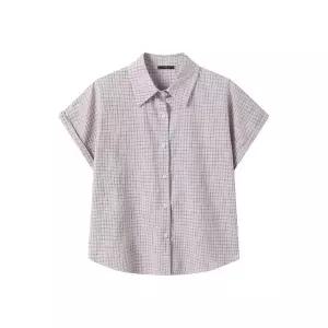 [르샵]체크 패턴 루즈핏 반팔 셔츠 DQ2BA002A _P420051507