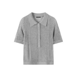 [르샵]세로 펀칭 카라 썸머 반팔 니트 DQ2KT024A _P421889252