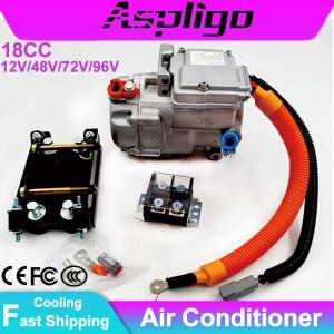 아스플리고 18CC DC 전기 컴프레서 12V 자동차 에어컨 폭스바겐 폴로, 파사트 T5, 골프 4 6 7, MK2, 용