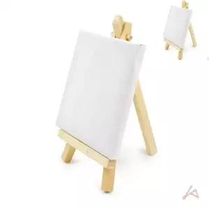 ( )미술용품 미술도구 미술재료 인테리어소품 미술용 미니 이젤+캔버스 세트 10X10cm