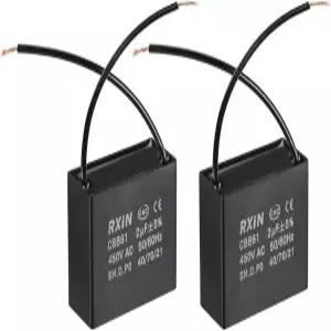 uxcell 천장 팬 커패시터 CBB61 2uF 450V AC 2와이어 금속화 폴로필렌 필름 36.5x16x29.5mm 워터 펌프 모터